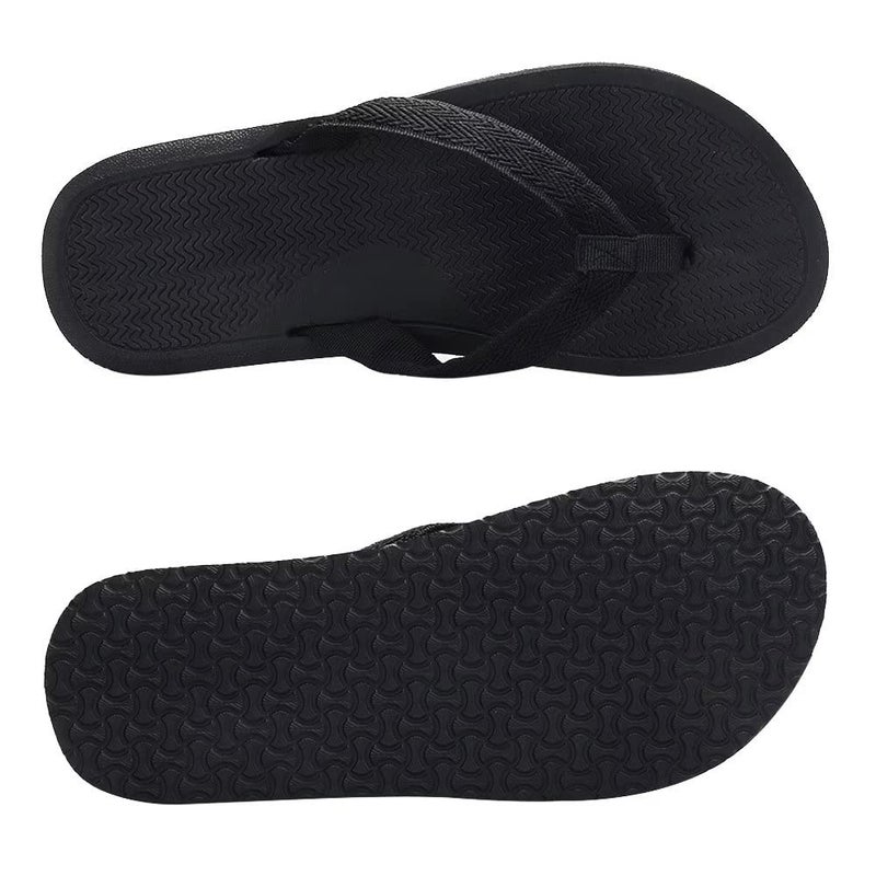MEGNYA Soft Arch Support Cushioned Flip Flop Sandals for Women, Comfortable Plantar Fasciitis Thong Flat Sandals for Daily Home, Yoga Mat Foam Athletic Slippers for Walking black size 8 - Image 4